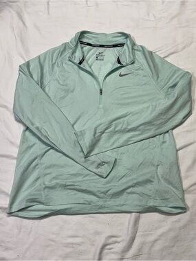 Nike Mint Green Quarter-Zip Performance Pullover